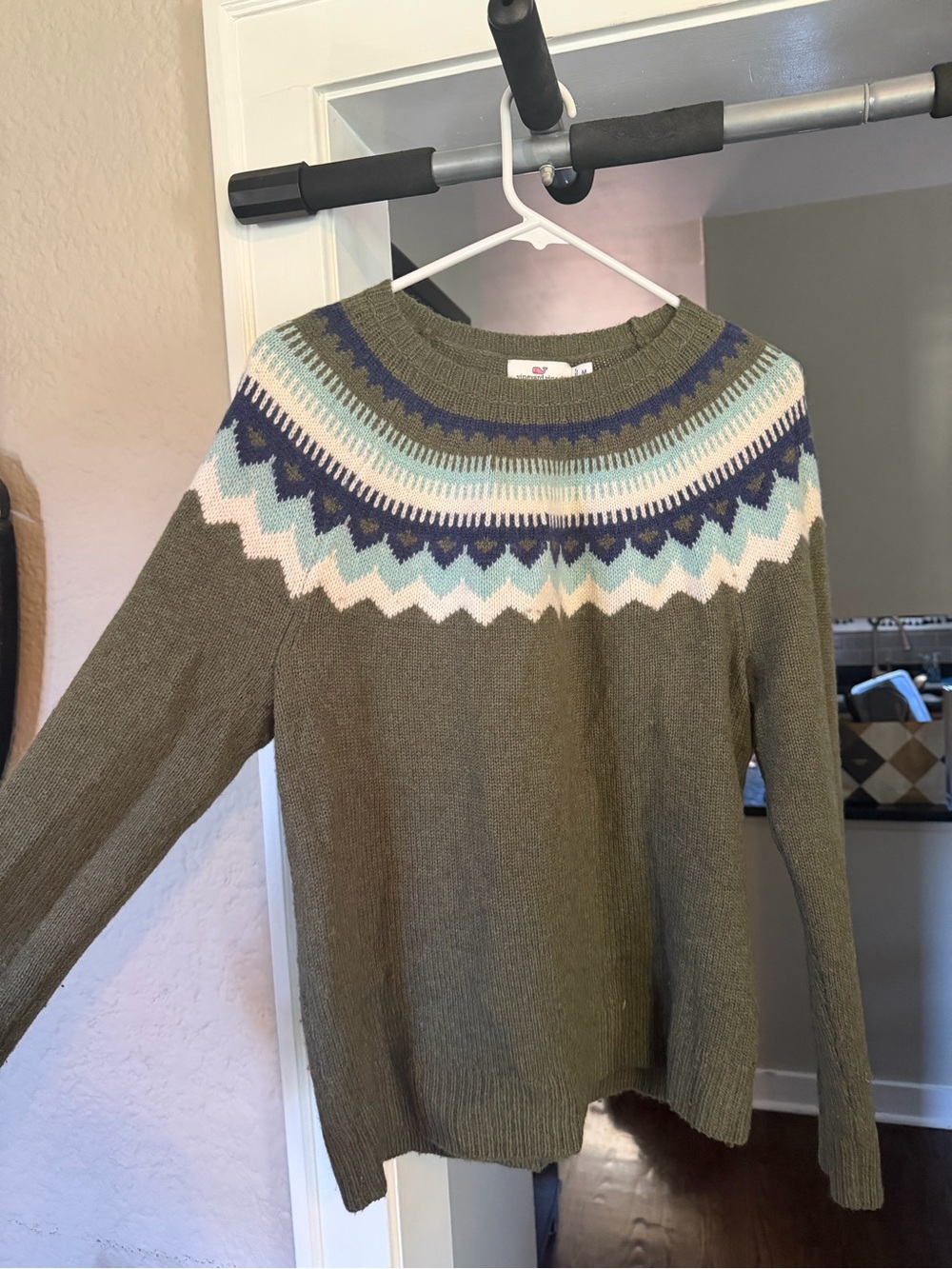 Olive Green Fair Isle Vineyard Vines Women's Sweater